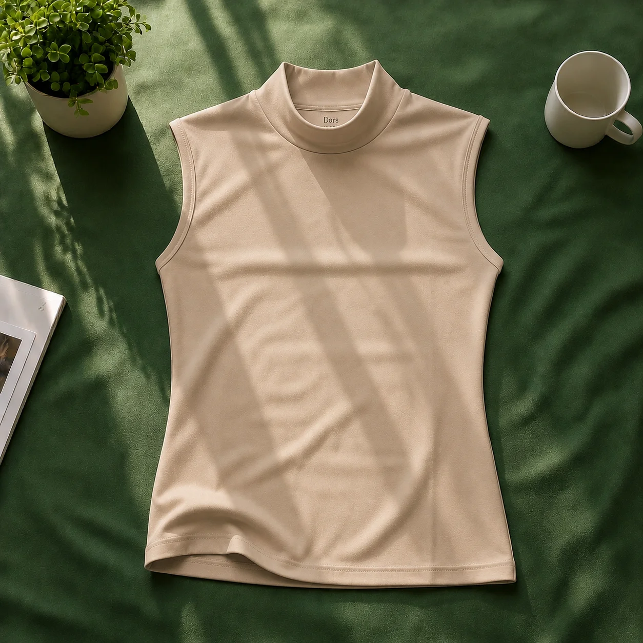 Dors Sleeveless basic Beige