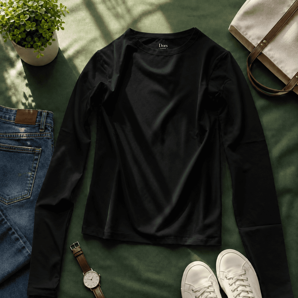Woman's Basic Full Sleeve Shirt black